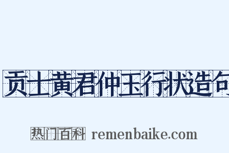 贡士黄君仲玉行状造句是什么意思的图片